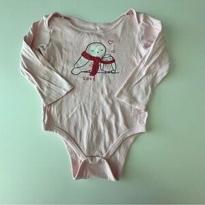 3/$20 Joe Fresh Light Pink Owl Print Bodysuit 18-24M